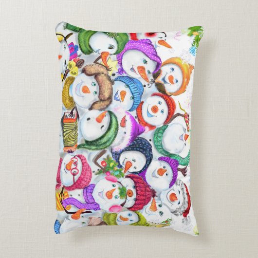 Cadeau Coussin de Noël Snowmans (Dos(Vertical))