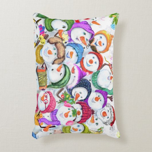 Cadeau Coussin de Noël Snowmans (Devant(Vertical))