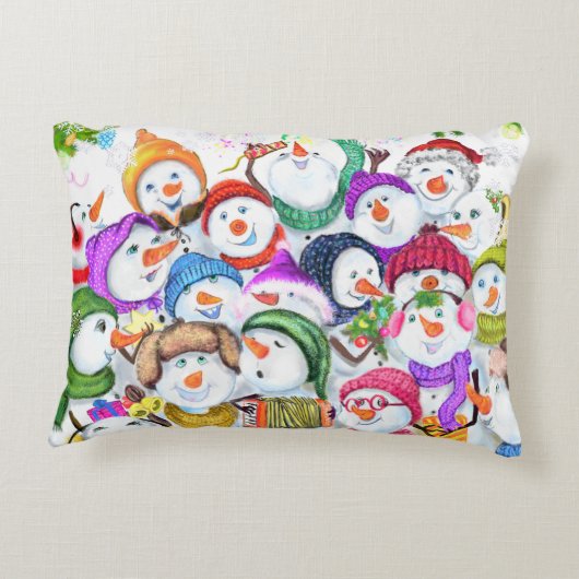 Cadeau Coussin de Noël Snowmans (Dos)