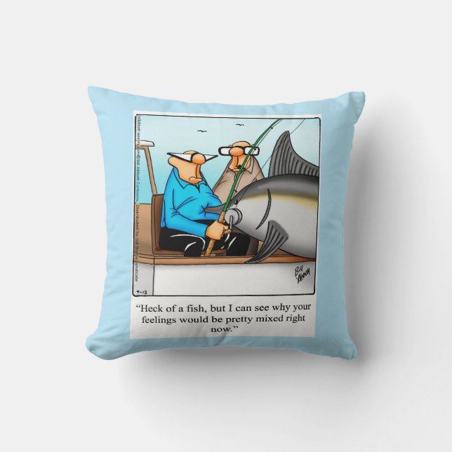 Cadeau Coussin Humour de pêche (Recto)
