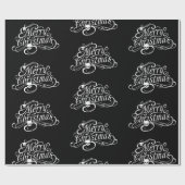 Cadeau Crâne gothique Joyeux papier d'enveloppement de No (Plat)