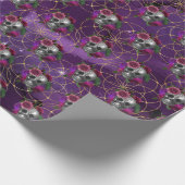 Cadeau Crâne gothique violet et papier d'enveloppement Ro (Coin)