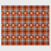 Cadeau Crânes écossais de goth plaid papier d'emballage (Plat)