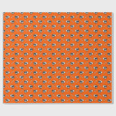 Cadeau Crânes n'os (orange) Papier d'enveloppement (Plat)