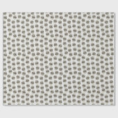 Cadeau Crânes - Papier d'enveloppement blanc d'os (Plat)