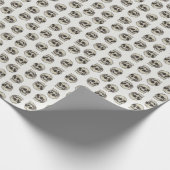 Cadeau Crânes - Papier d'enveloppement blanc d'os (Coin)