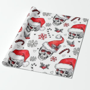 Cadeau Crânes père Noël et papier d'enveloppement de Sucr