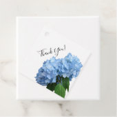 Cadeau Cravate Mariage Blue Hydrangea sur les étiquettes (En situation)