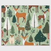 Cadeau créatures de noël envelopper du papier (Plat)