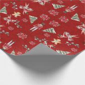 Cadeau Crimson Red Nutcracker & Amis Envelopper papier (Coin)