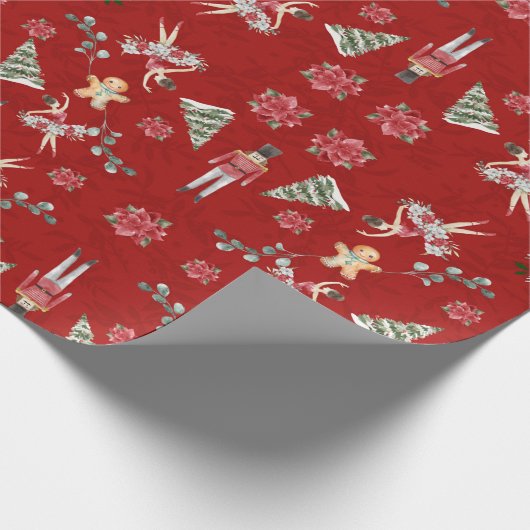 Cadeau Crimson Red Nutcracker & Amis Envelopper papier (Coin)