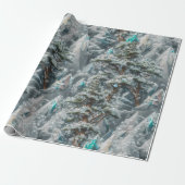 Cadeau Cristaux et montagnes Papier d'enveloppement (Déroulé)