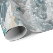 Cadeau Cristaux et montagnes Papier d'enveloppement (Coin rond)