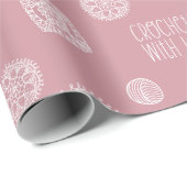 Cadeau Crocheté avec papier d'enveloppement Motif d'amour (Coin rond)