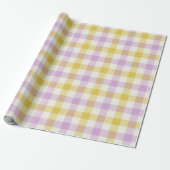 Cadeau Crocus Gingham - Papier d'emballage (Déroulé)