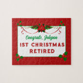 Cadeau customisé ! Puzzle de Noël de la retraite (Horizontal)