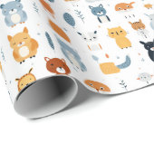 Cadeau Cute Animaux 11 Papier à envelopper (Coin rond)