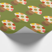 Cadeau Cute champignons colorés enveloppant du papier (Coin)