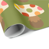 Cadeau Cute champignons colorés enveloppant du papier (Coin rond)