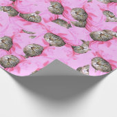 Cadeau Cute Chat dans un papier Motif Casquette rose (Coin)