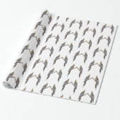 Cadeau Cute Cockatiel Frenzy Wrapper Papier (Déroulé)