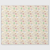 Cadeau Cute Kitty Motif En Papier Peint Beige (Plat)