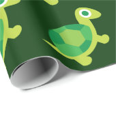 Cadeau Cute Lil Turtle Guy Papier Motif (Coin rond)