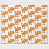 Cadeau Cute Little Ginger Chat - Papier d'enveloppement p (Plat)