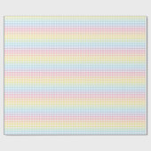 Cadeau Cute Pastel Arc-en-ciel En vichy papier d'envelopp (Plat)