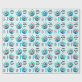 Cadeau Cute Shark Boy 1er Anniversaire Nom Papier d'envel (Plat)