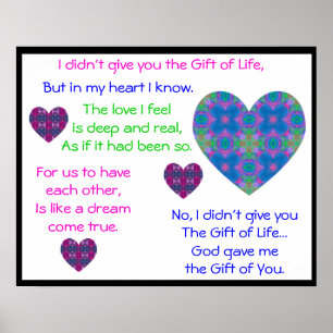 Cadeau d'A07c de Dieu - affiche - frontière de la