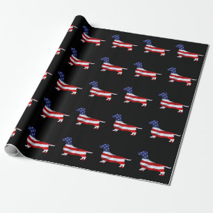 Cadeau Dachshund américain sur papier noir