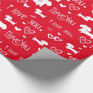 Cadeau Dachshund Wiener Coeurs de chien Aimer Papier Cade