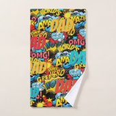 Cadeau DAD de marque personnalisée - Comic Superhe (Serviette à main)