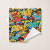 Cadeau DAD de marque personnalisée - Comic Superhe (Gant de toilette)