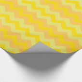 Cadeau Daffodil Papier à envelopper jaune, Chevrons (Coin)
