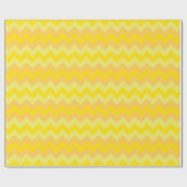 Cadeau Daffodil Papier à envelopper jaune, Chevrons (Plat)