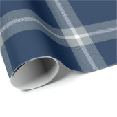 Cadeau Dallas Football Plaid Wrapper Papier (Coin rond)