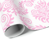 Cadeau Damas blanc et rose| Papier à envelopper (Coin rond)