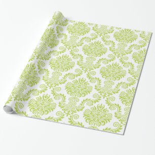 Cadeau Damas blanches et vertes Papier à envelopper