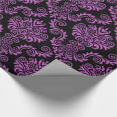 Cadeau Damas noir et violet| Papier à envelopper (Coin)
