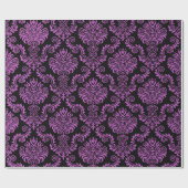 Cadeau Damas noir et violet| Papier à envelopper (Plat)