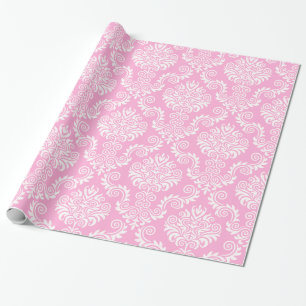Cadeau Damas roses et blanches Papier à envelopper