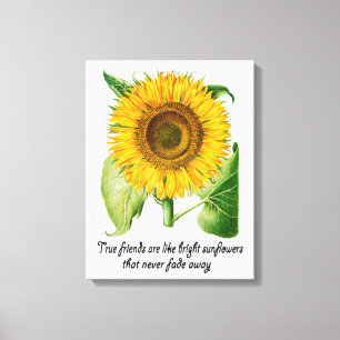 Cadeau d'ami de fleur d'impression de toile d'art