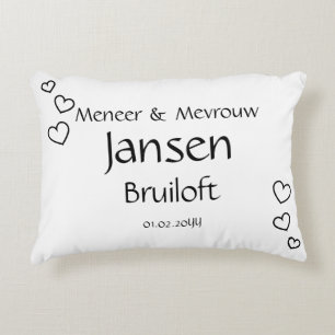 Cadeau d'Amour Fidèle – Coussin avec Nom et Date -