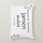 Cadeau d'Amour Fidèle – Coussin avec Nom et Date - (Devant(Vertical))