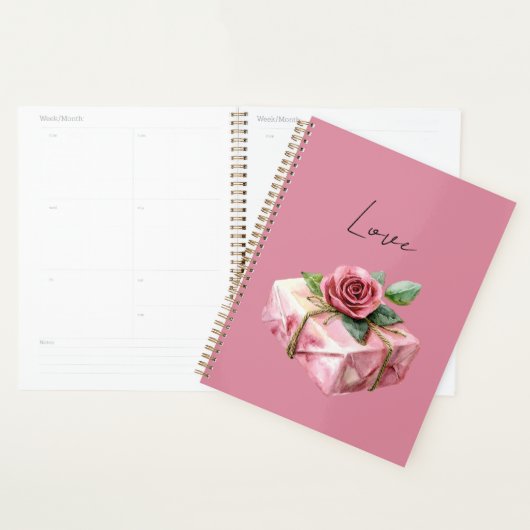 Cadeau d'amour Rose Fleur (Devant avec enveloppe)