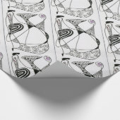 Cadeau "Dancing Hen" Abstract Design Papier à envelopper (Coin)