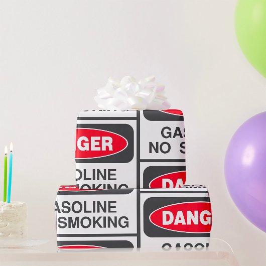 Cadeau Danger Essence Non-Fumeurs Papier d'emballage des 