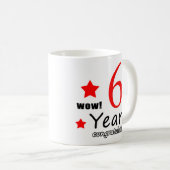 Cadeau d'anniversaire de 6 ans - Mug de café du 6e (Devant droit)